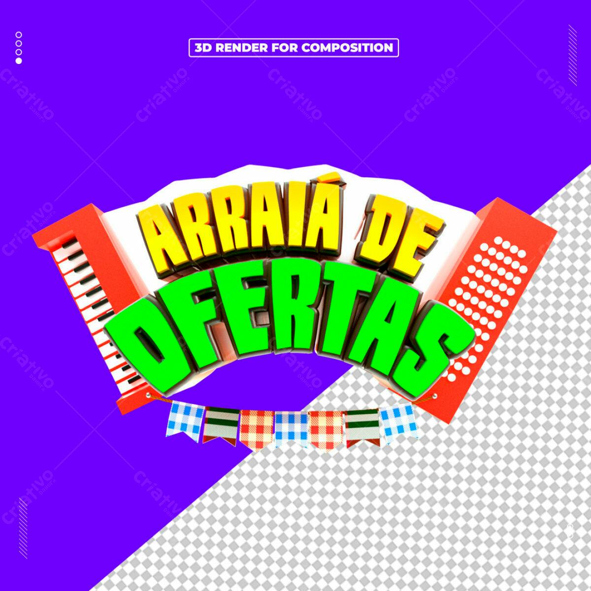 Banner Arraia de Ofertas PSD Editável
