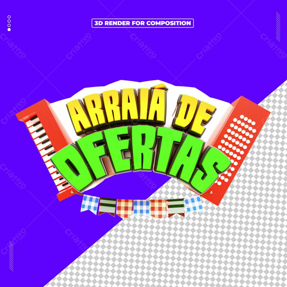 SELO 3D ARRAIÁ DE OFERTAS
