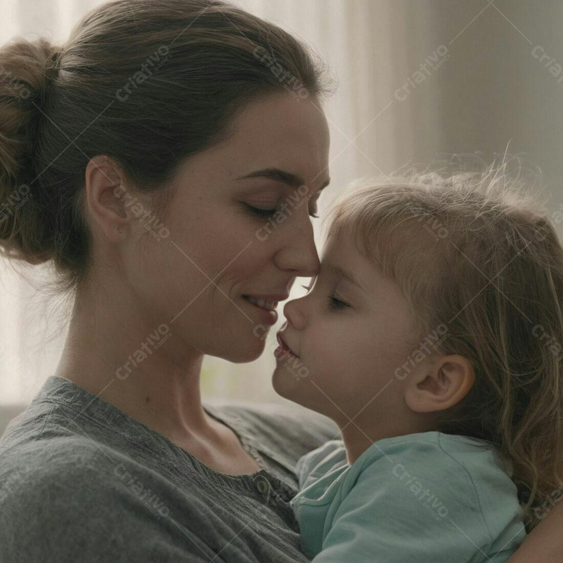 Mãe e filha se abraçando ternamente