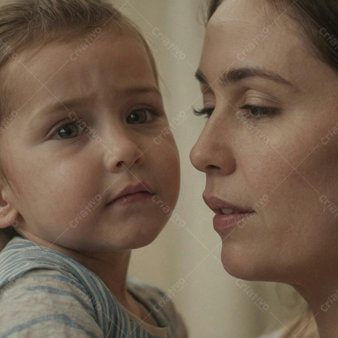 Mãe e filha em momento íntimo
