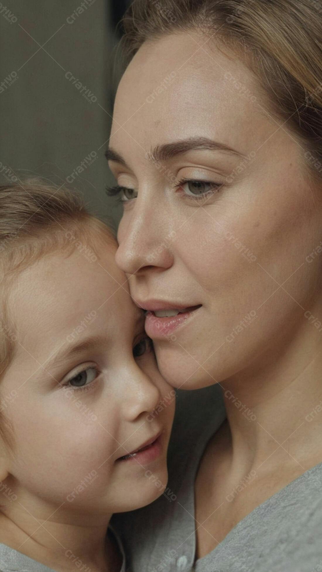 Mãe e filha abraçadas em momento de carinho
