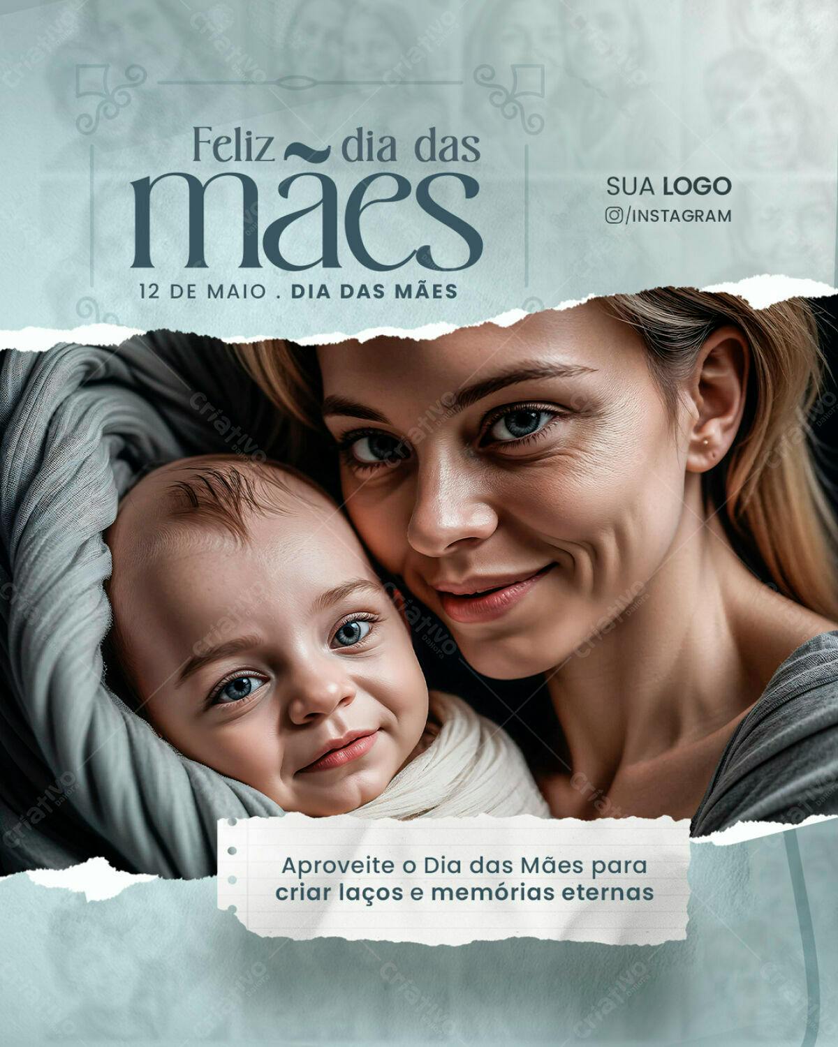 Post para o Dia das Mães PSD Editável