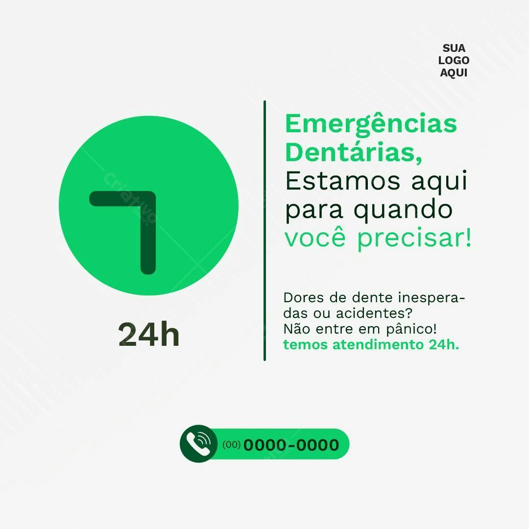 Flyer para Emergências Dentárias PSD Editável