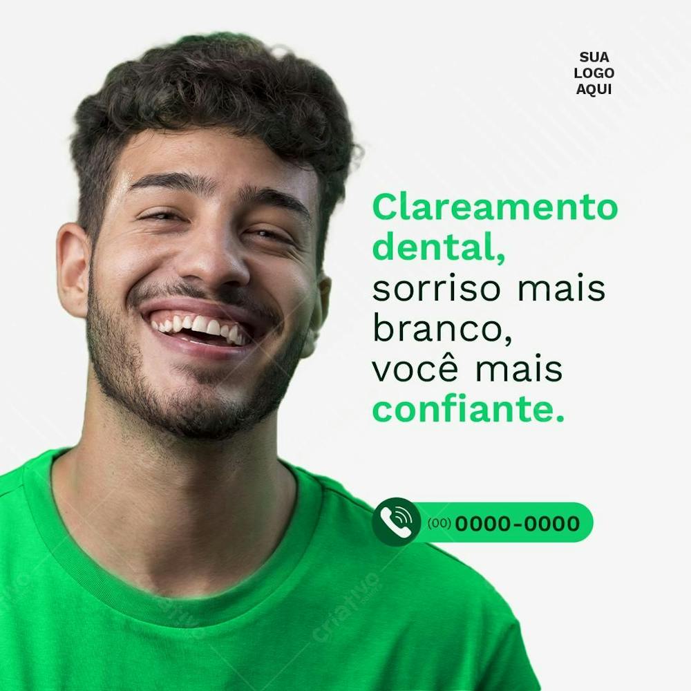 Criativo Dentista Clareamento Dental Sorriso Branco Confiança