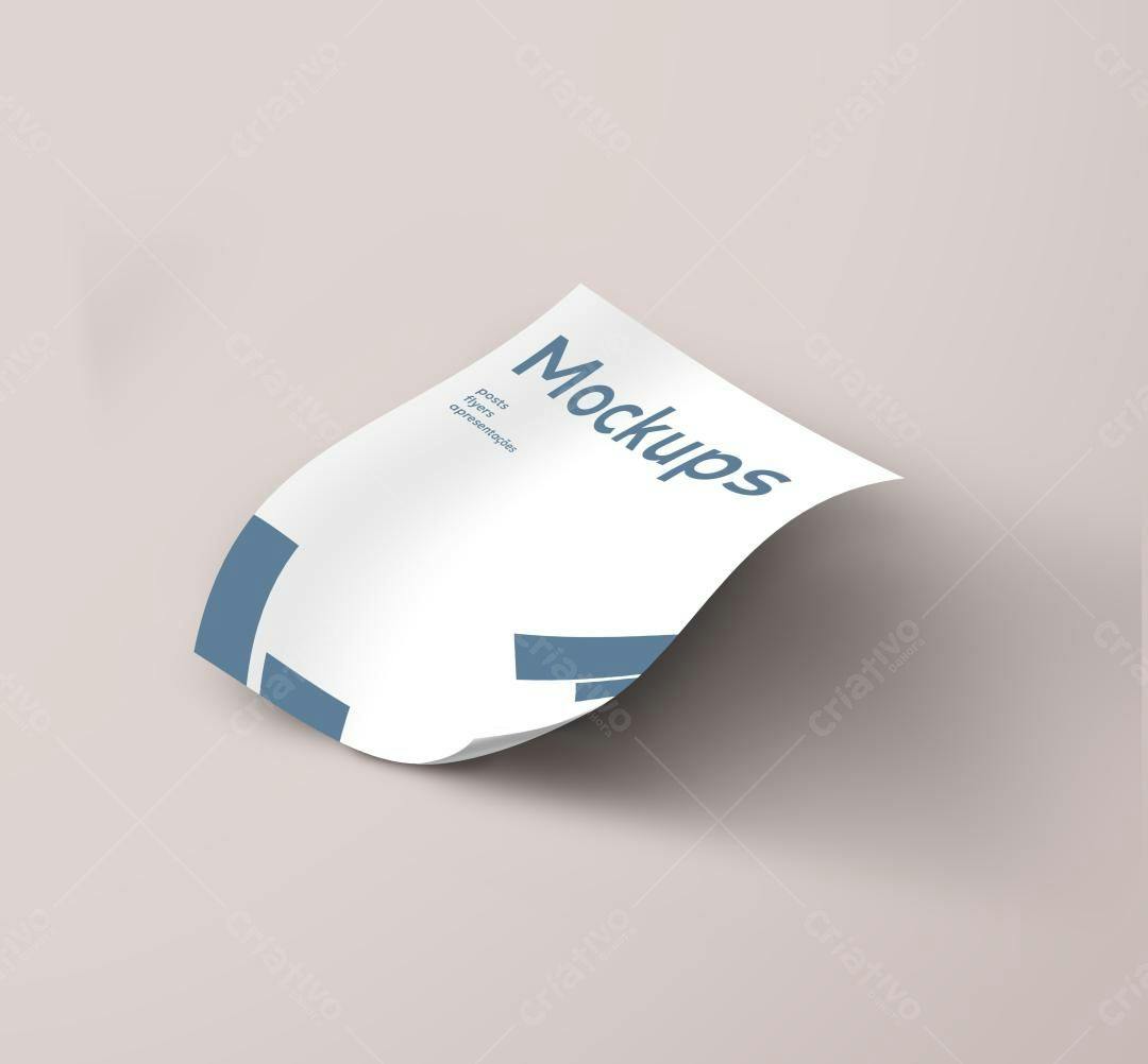 Mockup de Folheto Minimalista em Papel Texturizado