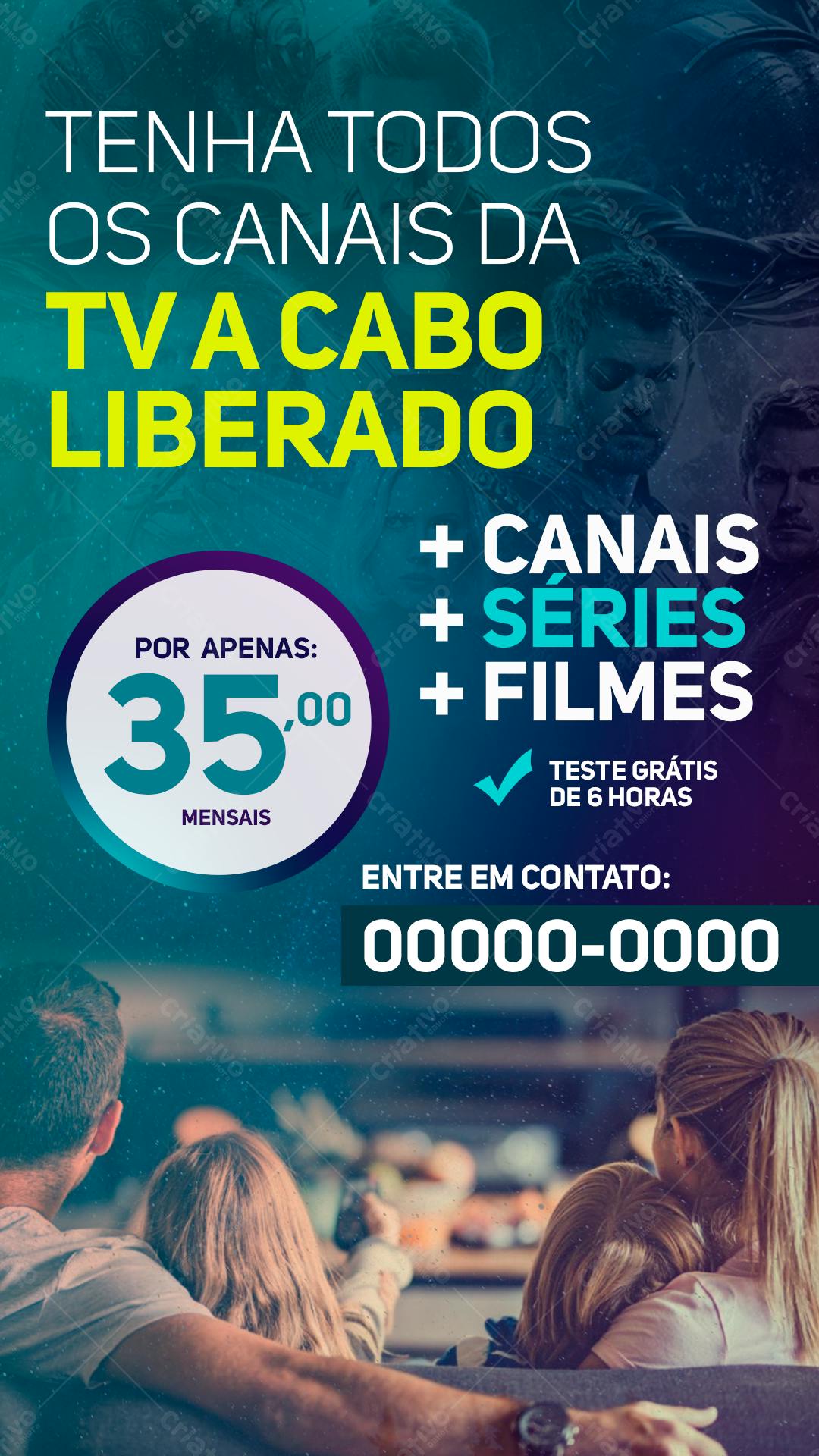 Flyer Promoção TV a Cabo PSD Editável