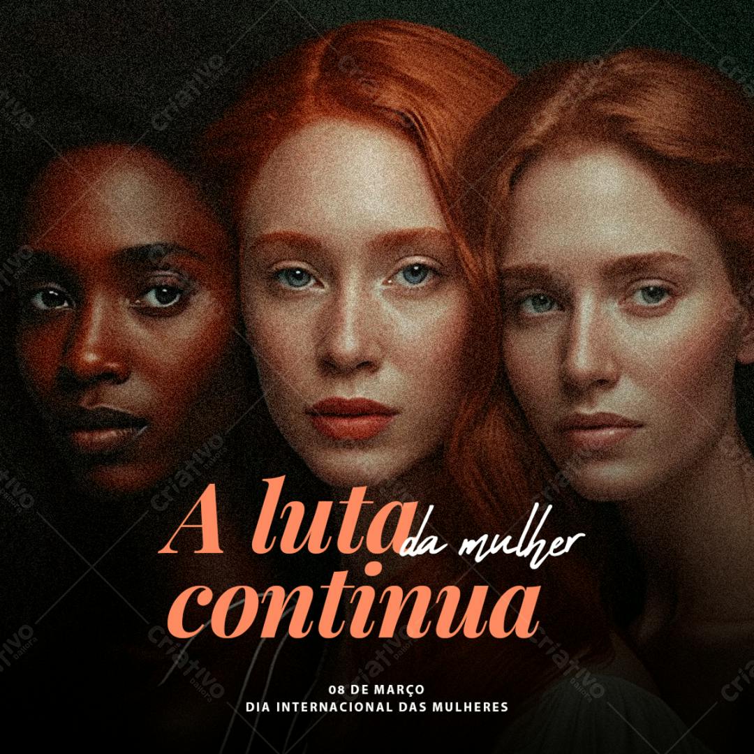 Post para Dia Internacional da Mulher PSD Editável