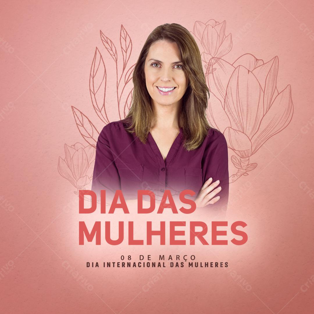 Flyer Dia Internacional da Mulher PSD Editável