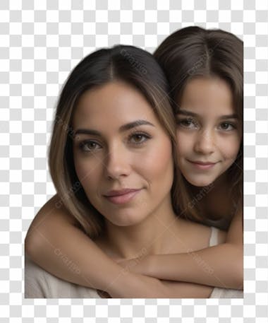 Mãe e filha brasileiras png transparente