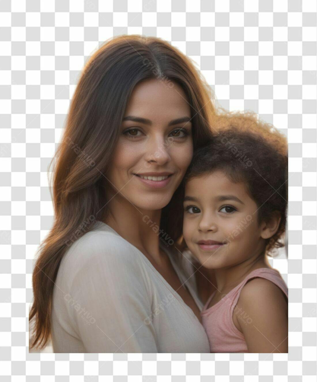 Imagem Mãe e Filha Dia das Mães PNG com fundo transparente
