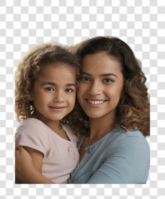 Mãe e filha brasileiras png transparente