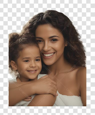 Mãe e filha brasileiras png transparente