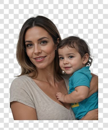 Mãe e filha brasileiras png transparente