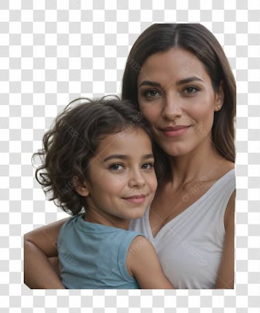 Mãe e filha brasileiras png transparente