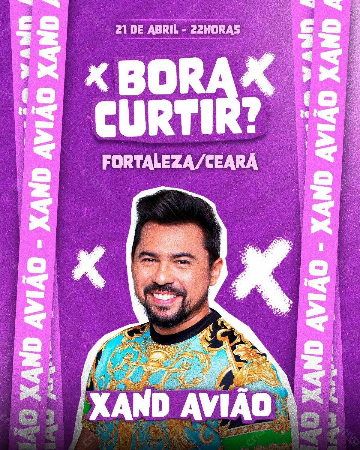 Flyer para Show Xand Avião PSD Editável