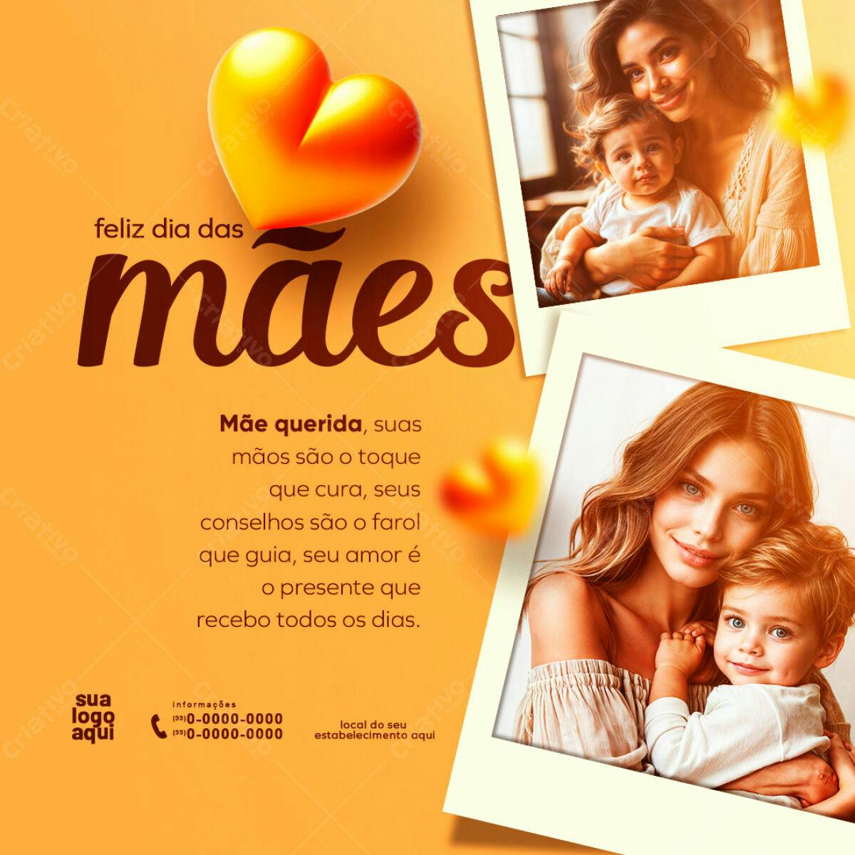 Post para Dia das Mães PSD Editável
