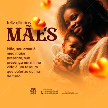 Feliz dia das mães 12 de maio