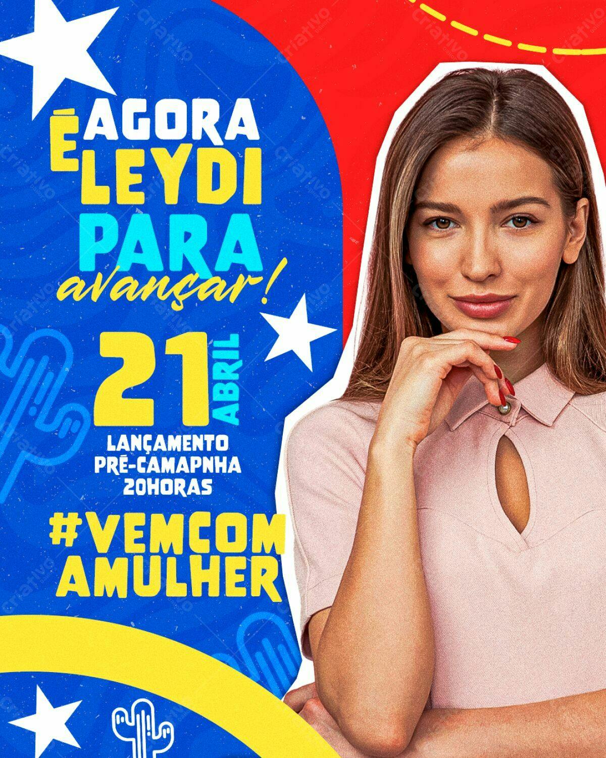 Flyer Lançamento Pré-Campanha PSD Editável