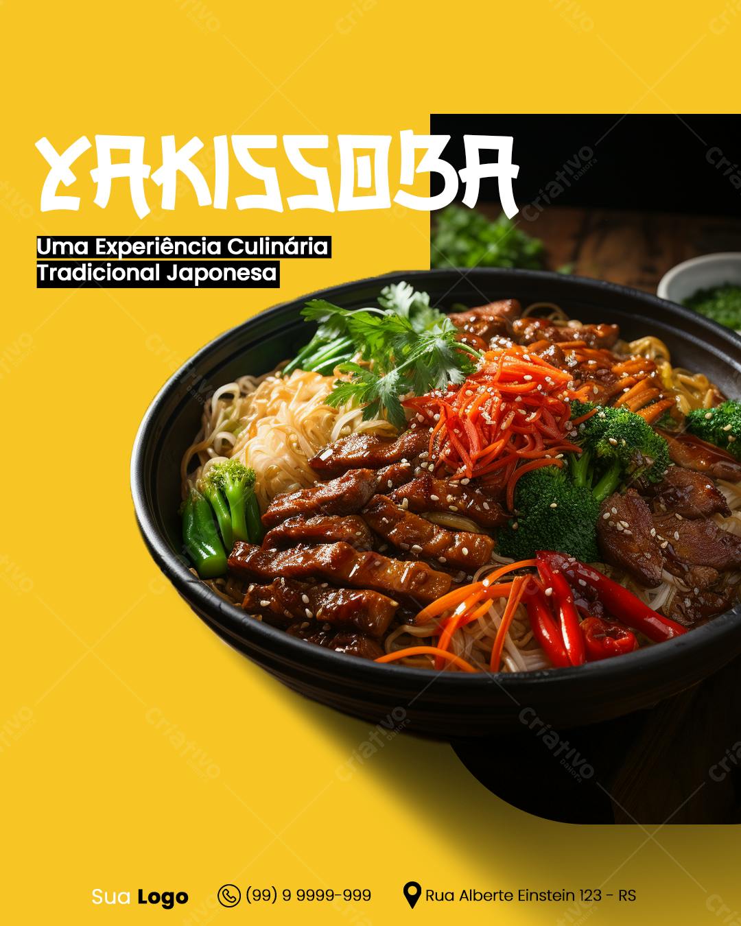Flyer Yakisoba Japonês PSD Editável