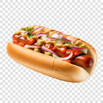 Cachorro quente fundo transparente png