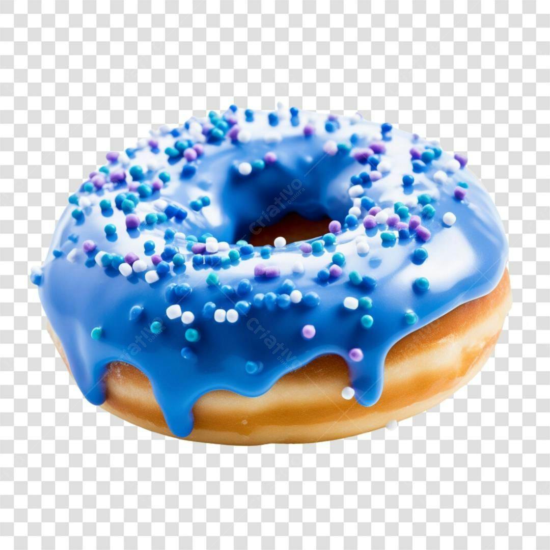 Icone Donut Azul PNG com fundo transparente