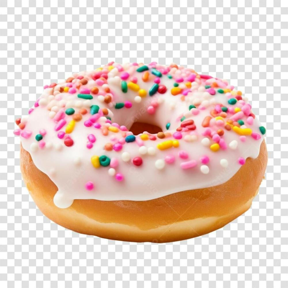 Donut Rosquinha Fundo Transparente Png