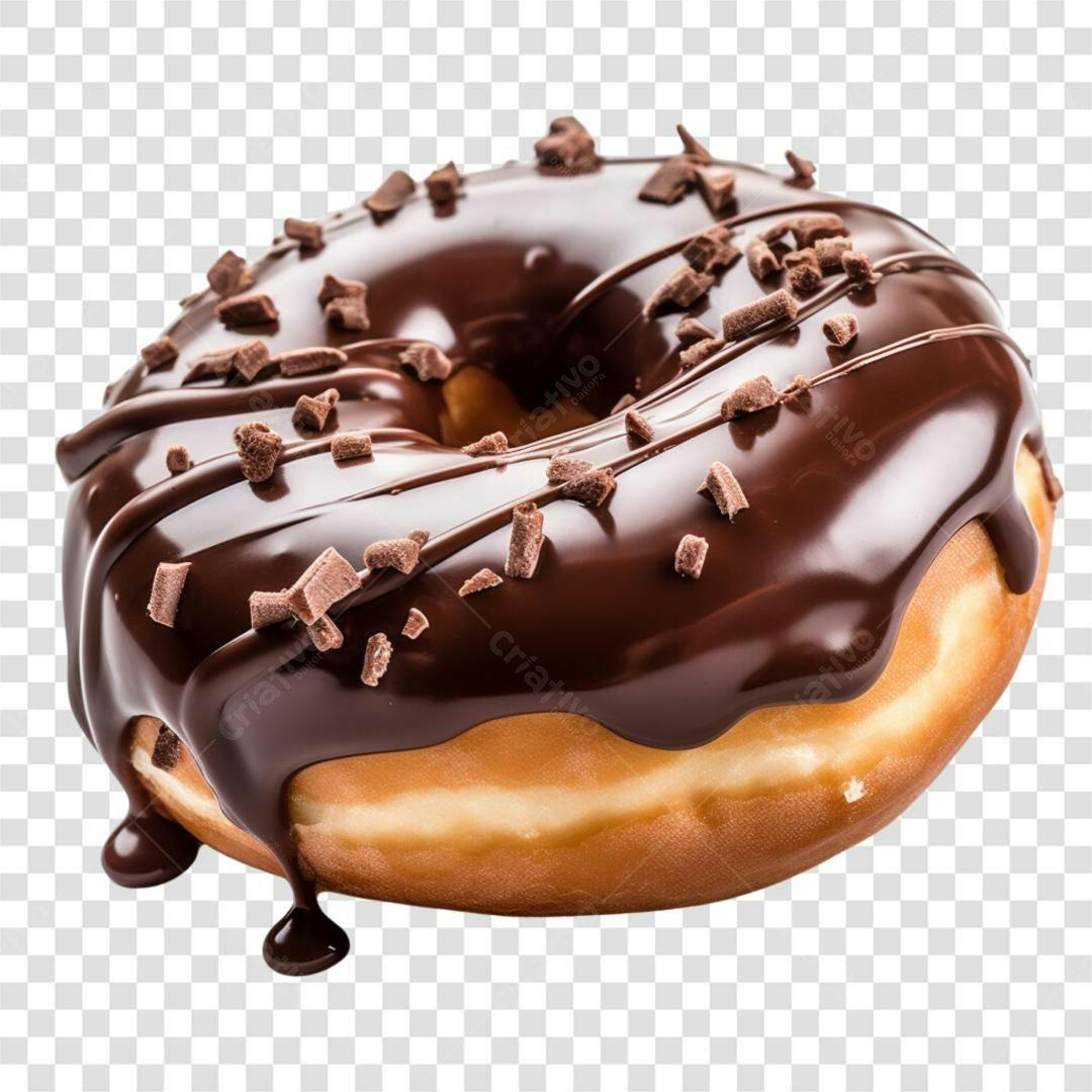 Icone Donut Chocolate PNG com fundo transparente
