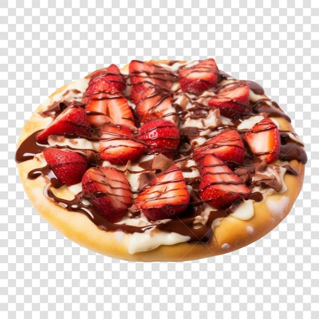 Imagem Pizza Morango Chocolate PNG com fundo transparente