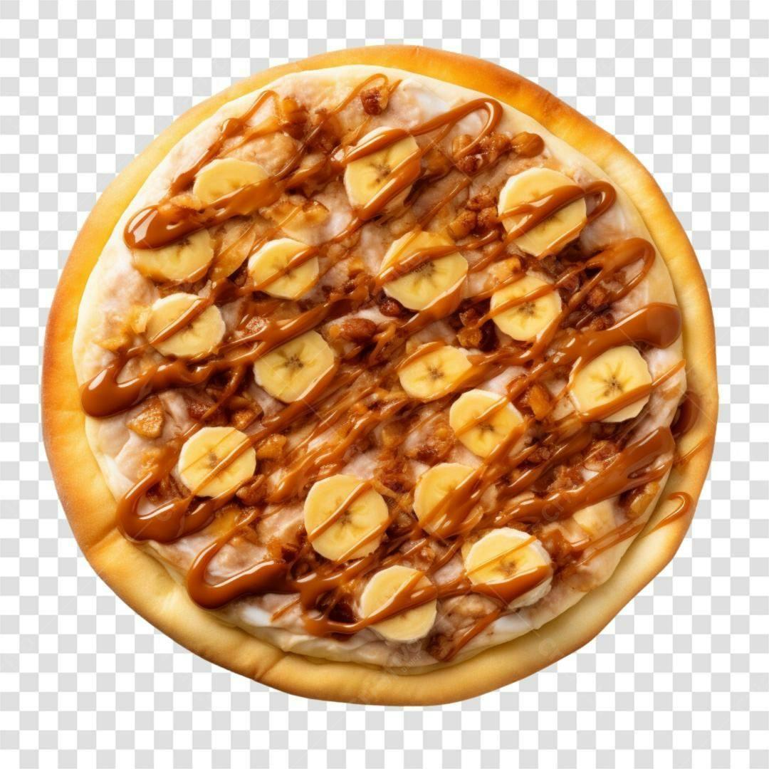 Imagem Pizza Banana Caramelo PNG com fundo transparente