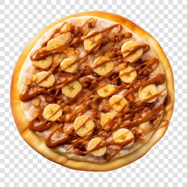 Pizza doce banana fundo transparente png