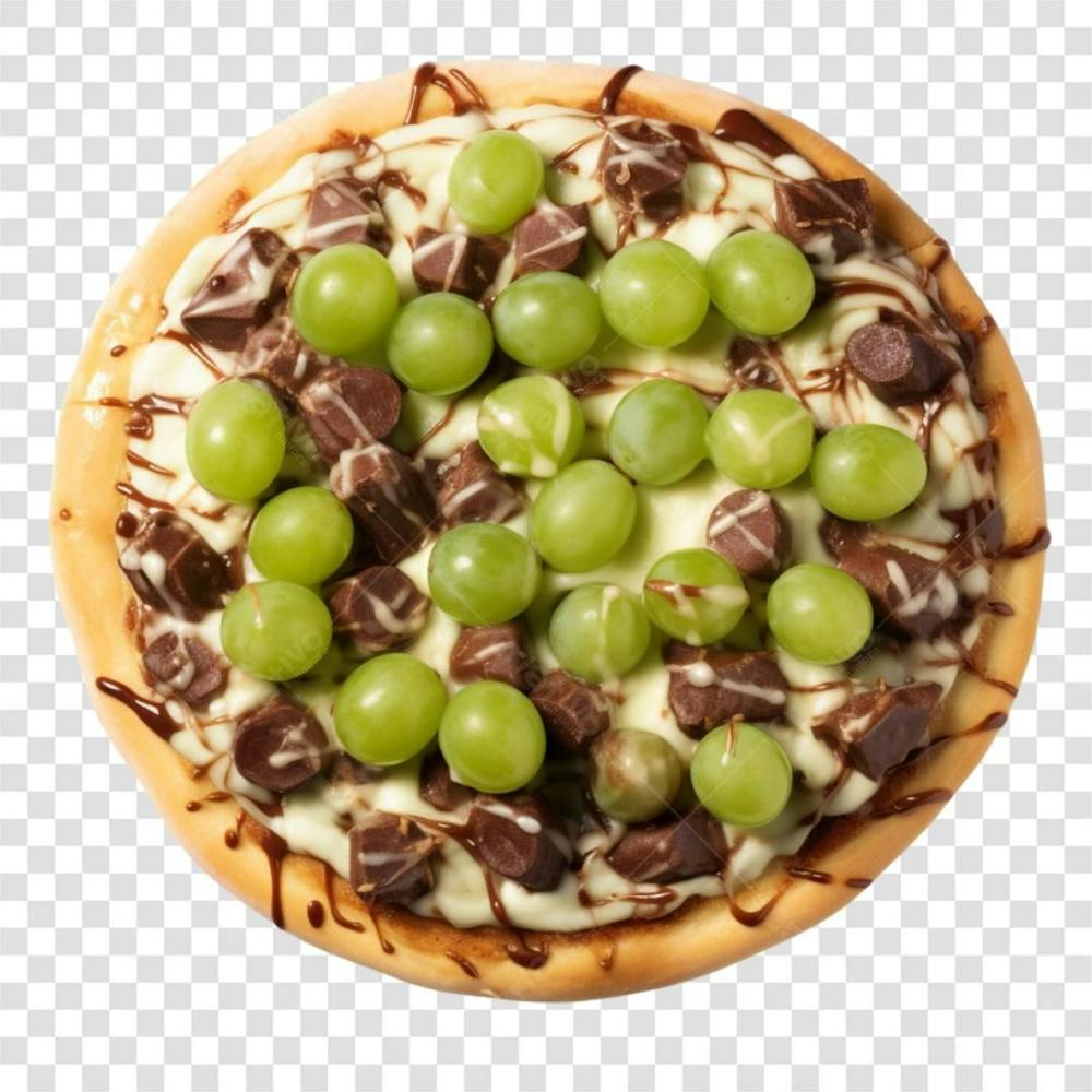 Pizza Doce Uva Verde Fundo Transparente Png