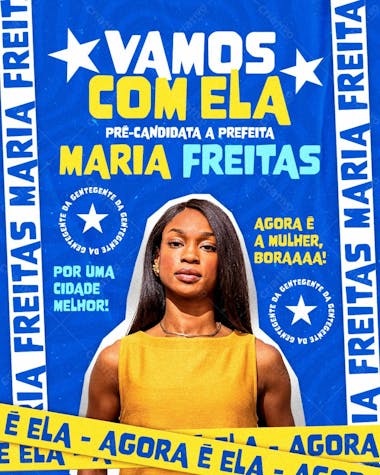 Arte social media feed pre candidata a prefeita eleições