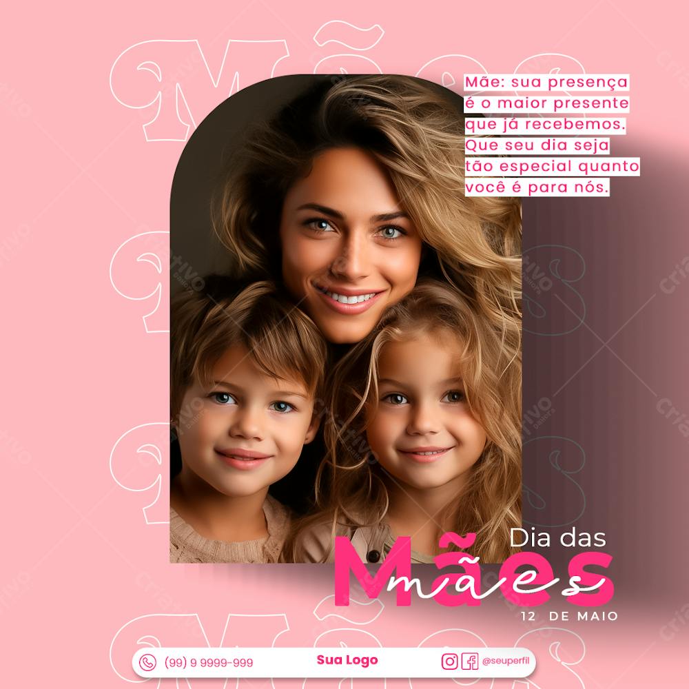 12 De Maio Dia Das Mães Psd Feliz dia das mães