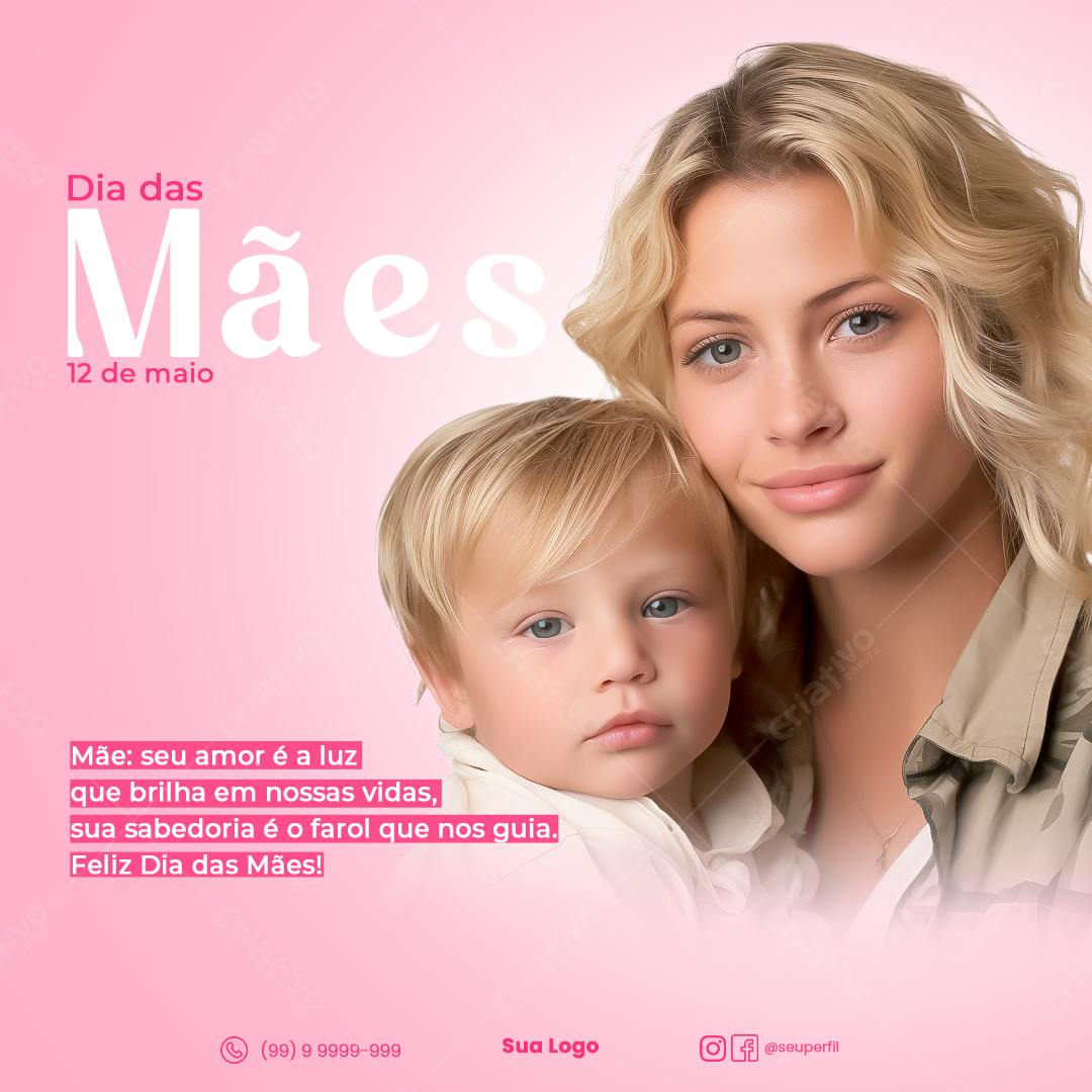 Postagem Dia das Mães PSD Editável