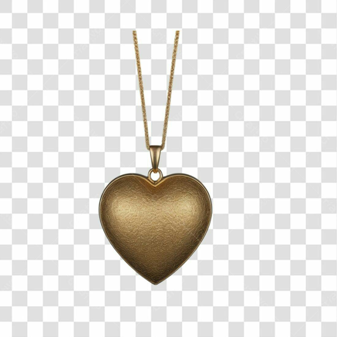 Icone Coração Dourado para Dia dos Namorados PNG com fundo transparente