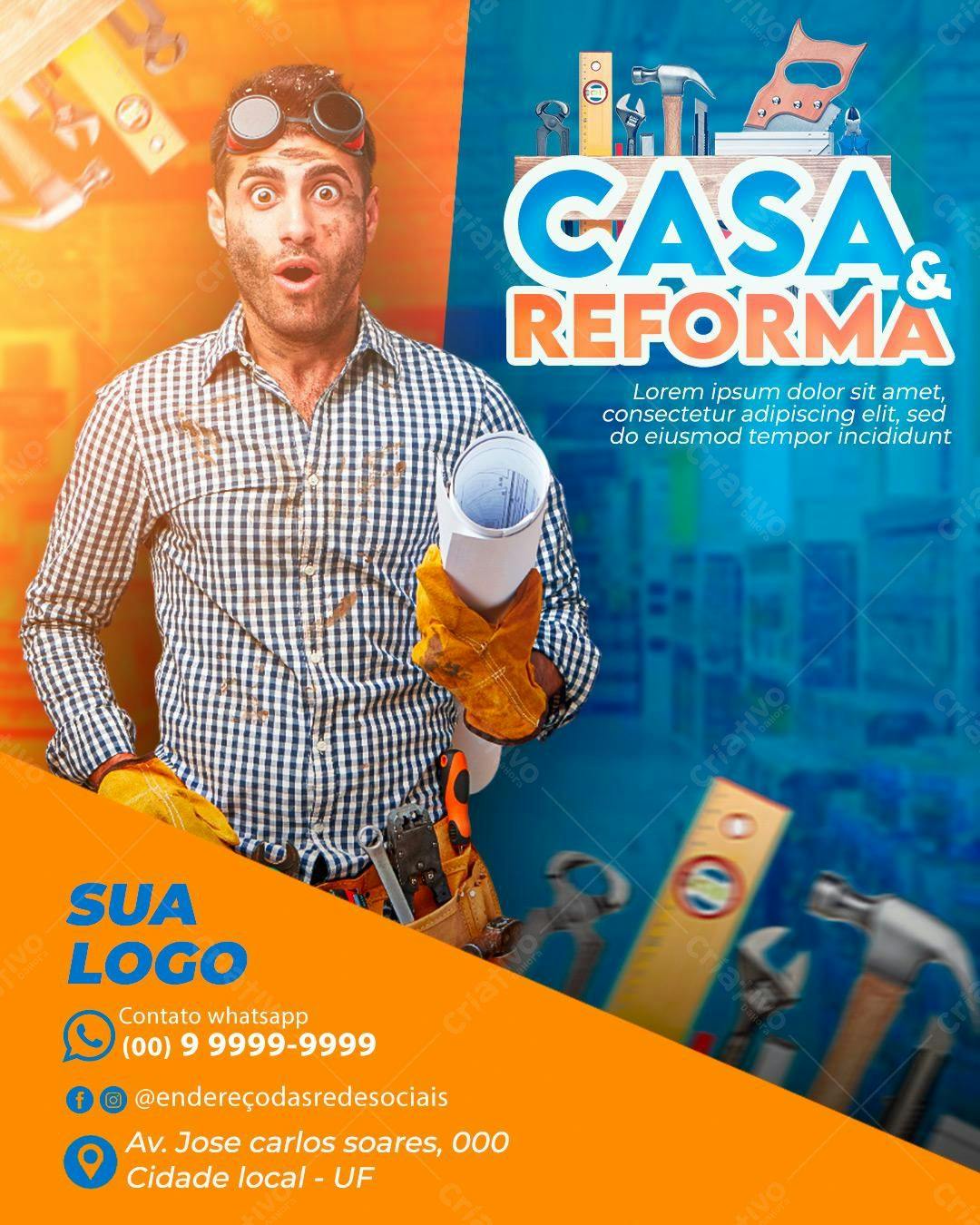 Flyer para Casa & Reforma PSD Editável