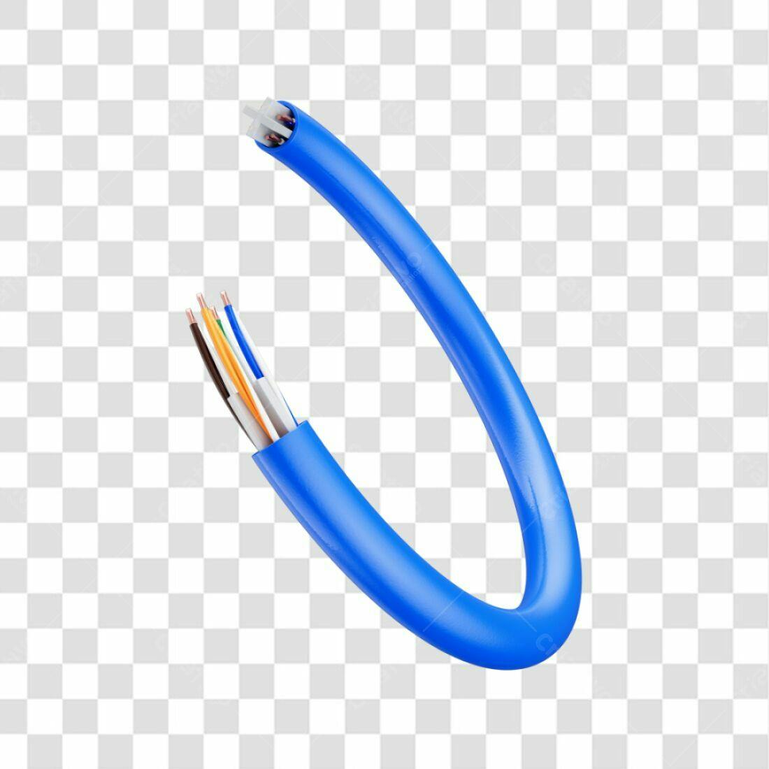 Icone de Cabo de Rede Azul PNG com fundo transparente
