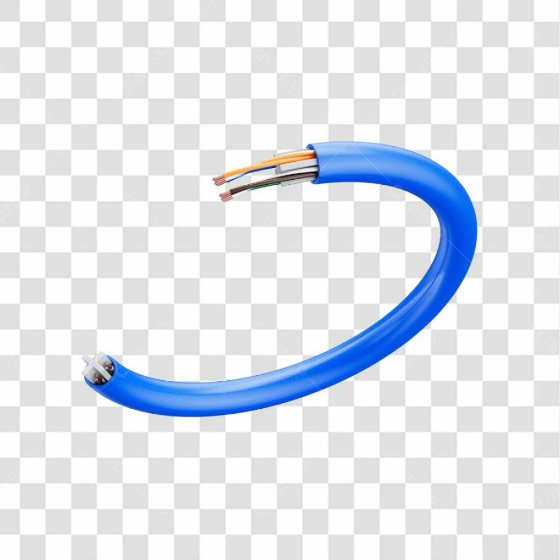 Icone de Cabo de Rede Azul PNG com fundo transparente