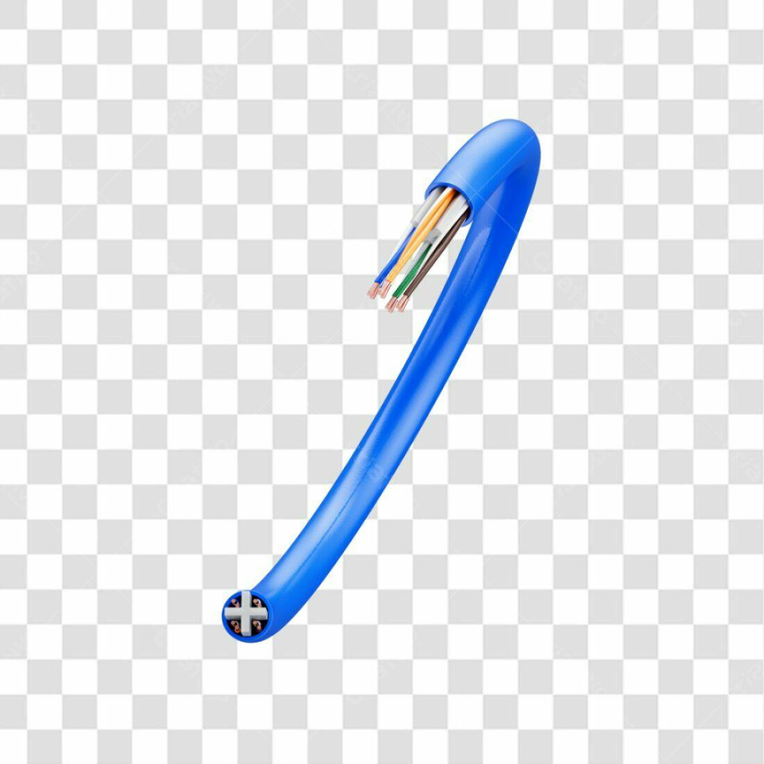 Ícone Cabo Ethernet Azul PNG com fundo transparente