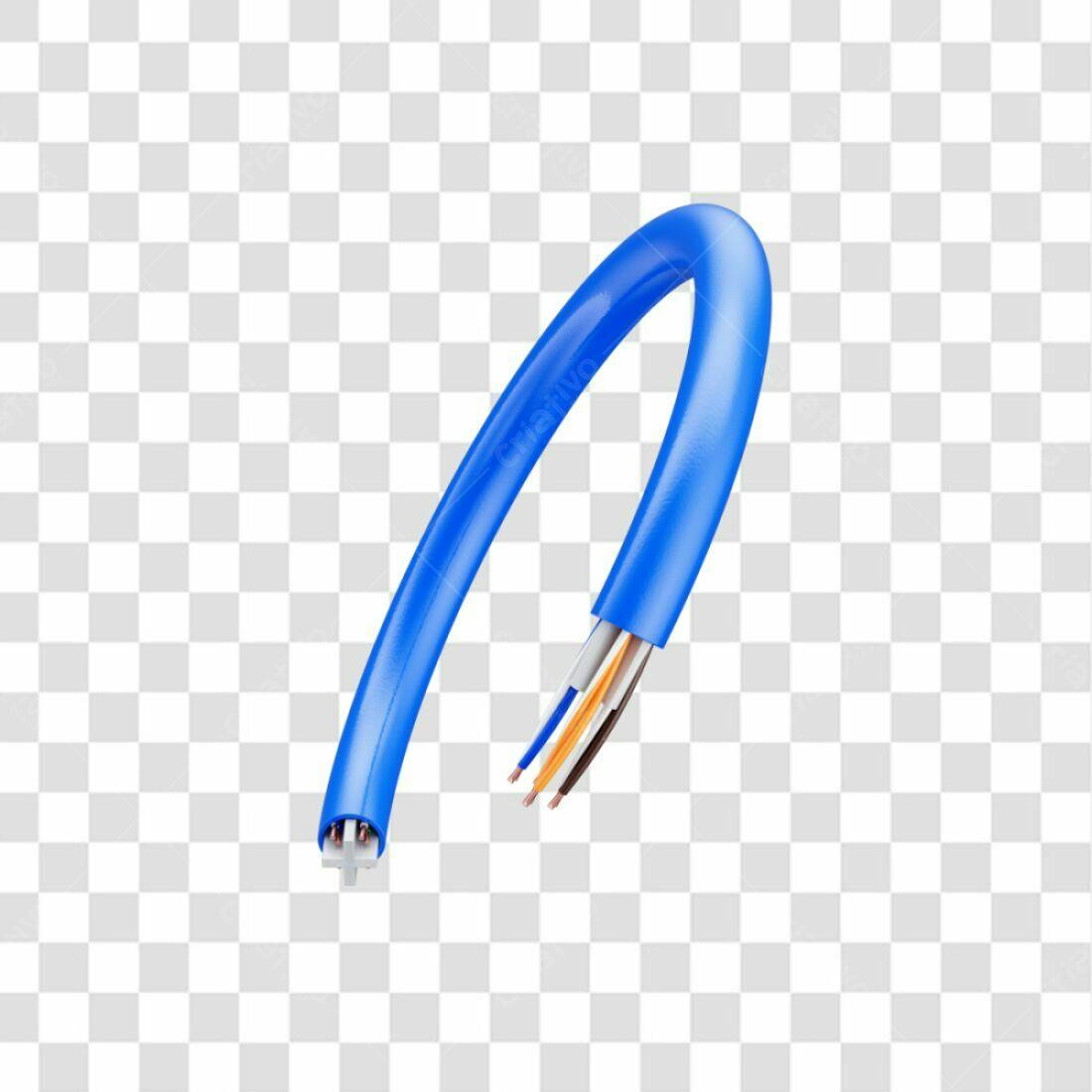 Ícone de Cabo Elétrico Azul PNG com fundo transparente