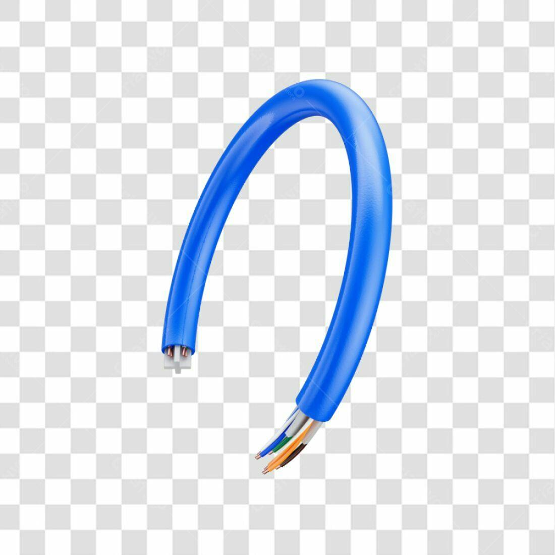 Icone de Cabo de Rede Azul PNG com fundo transparente