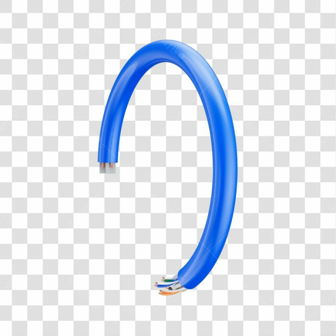 Icone Cabo Azul Tecnologia PNG com fundo transparente