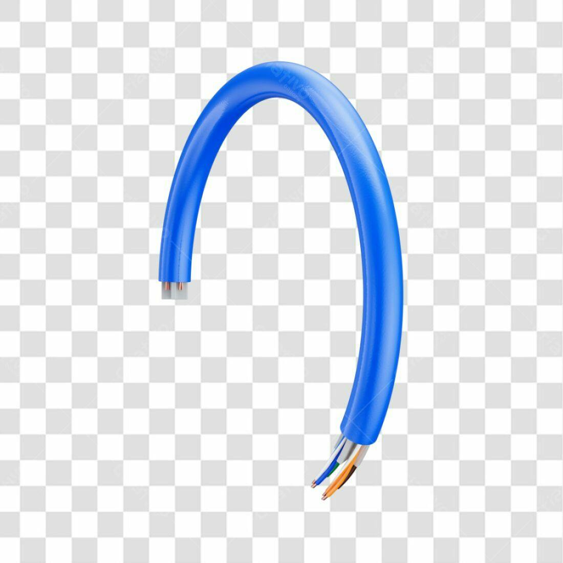 Ícone de Cabo Elétrico Azul PNG com fundo transparente