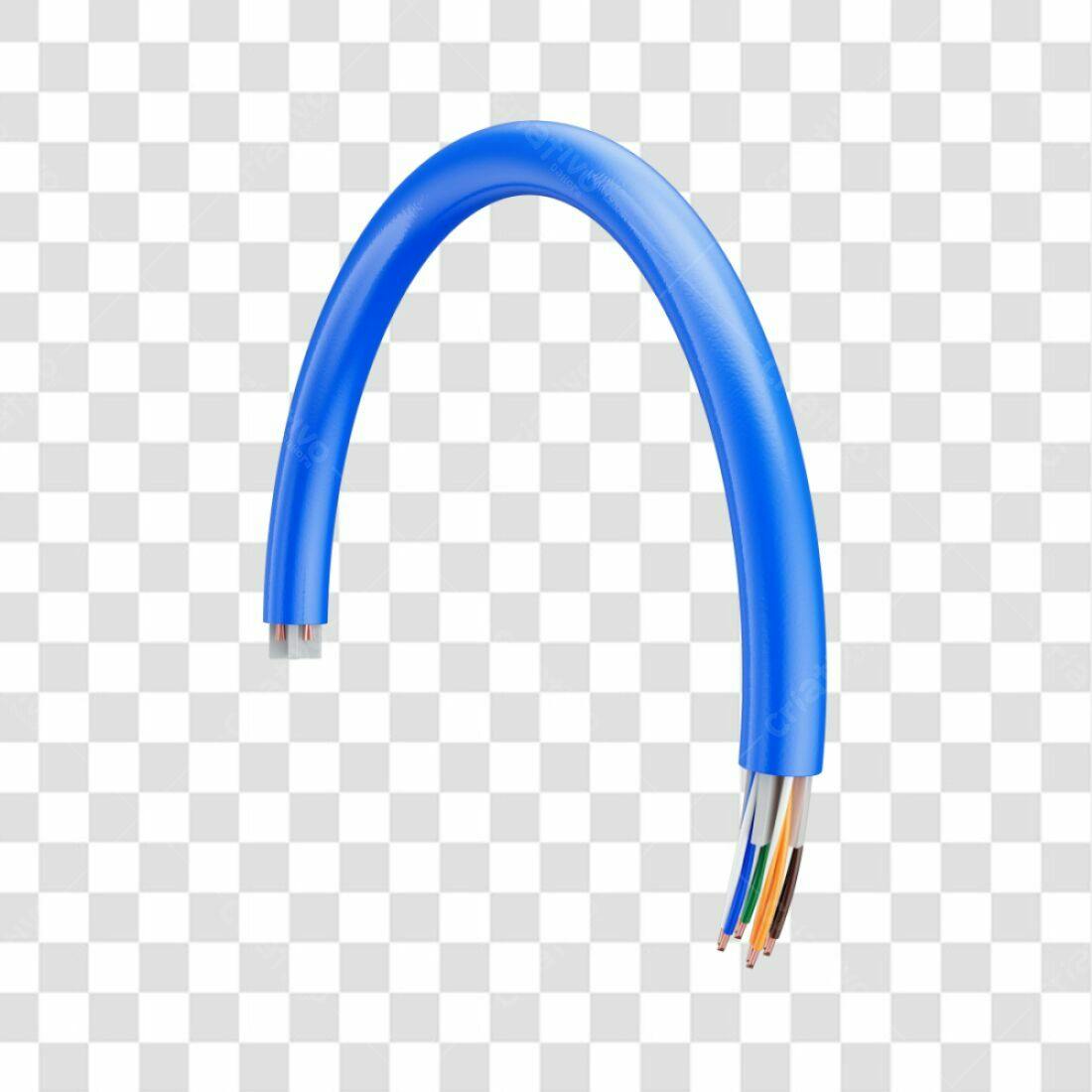 Icone Cabo Elétrico Azul PNG com fundo transparente