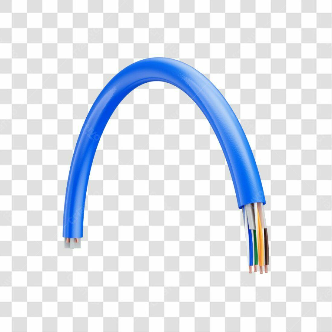Icone Cabo Elétrico Azul PNG com fundo transparente