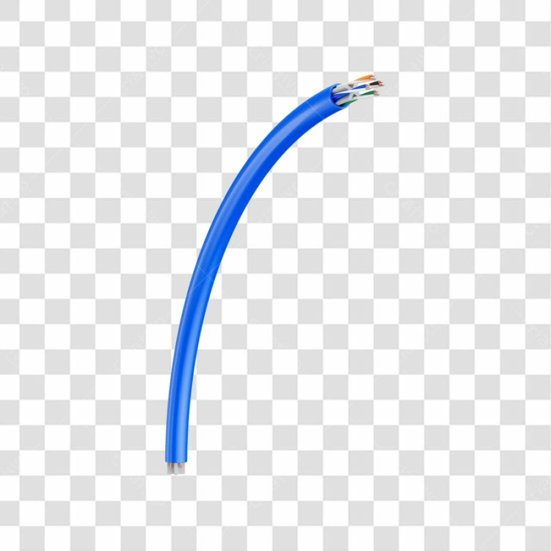 Icone Cabo Ethernet Azul PNG com fundo transparente
