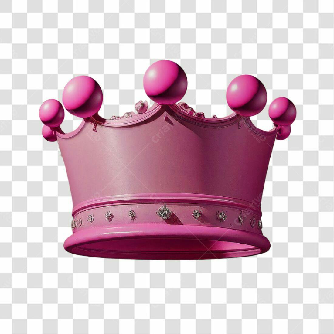 Icone Coroa Rosa PNG com fundo transparente