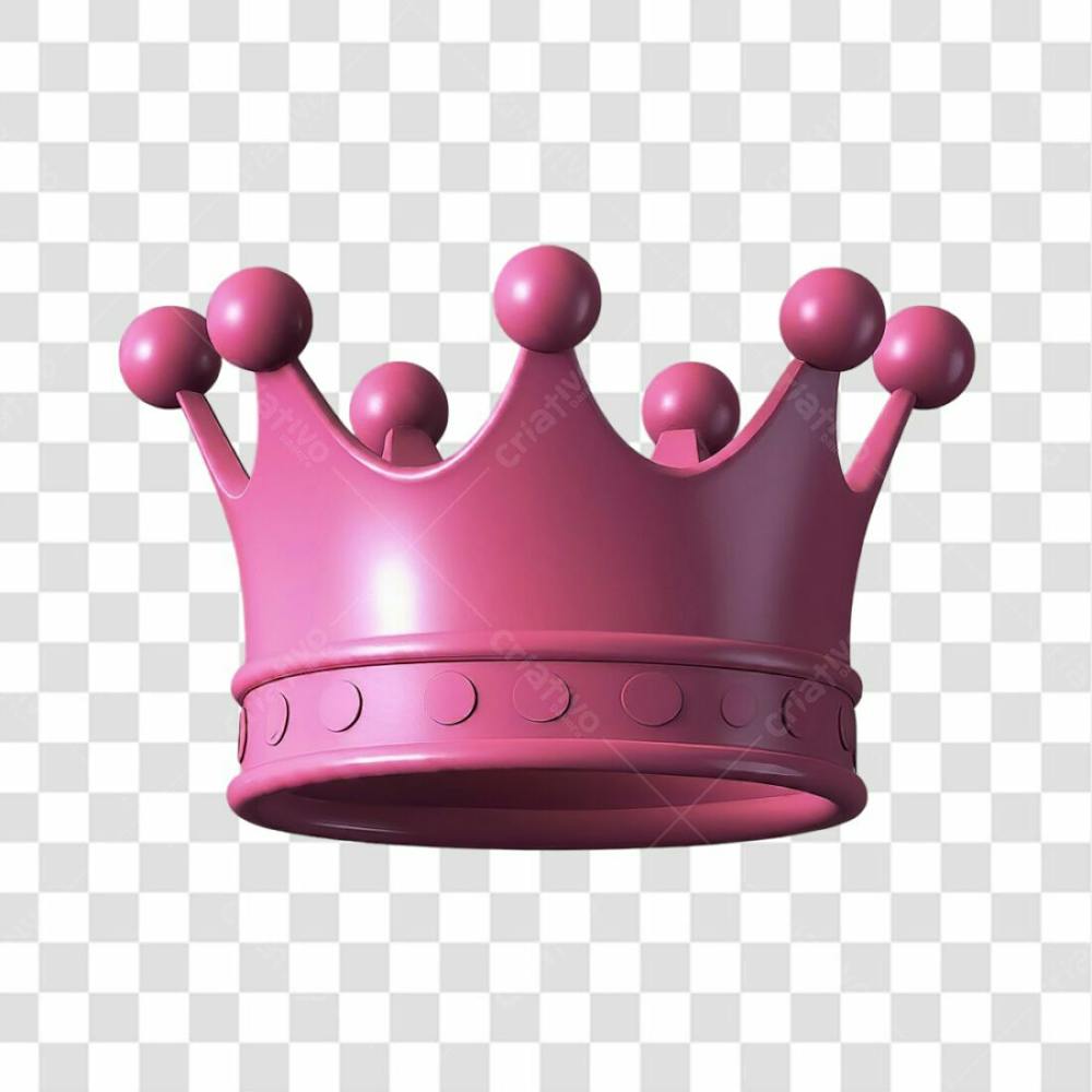 Coroa Rosa 3D Para O Dia Das Mães Png Transparente