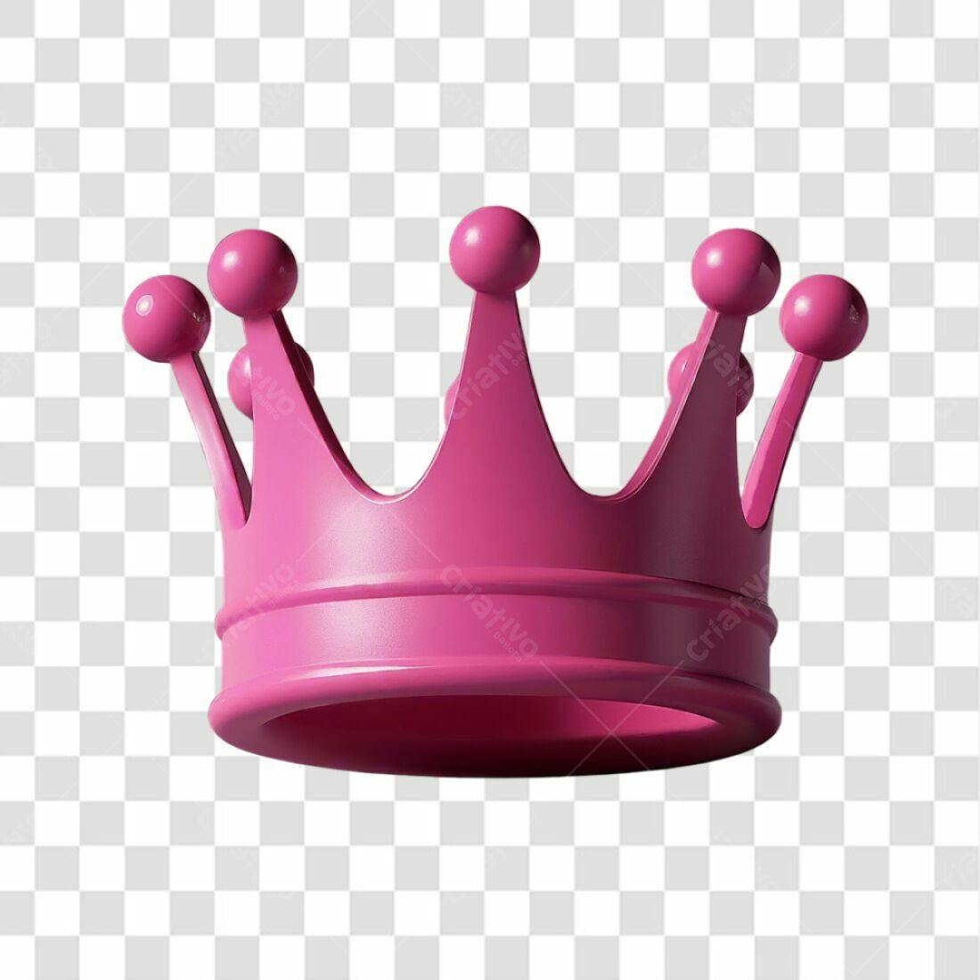 Icone Coroa Rosa PNG com fundo transparente