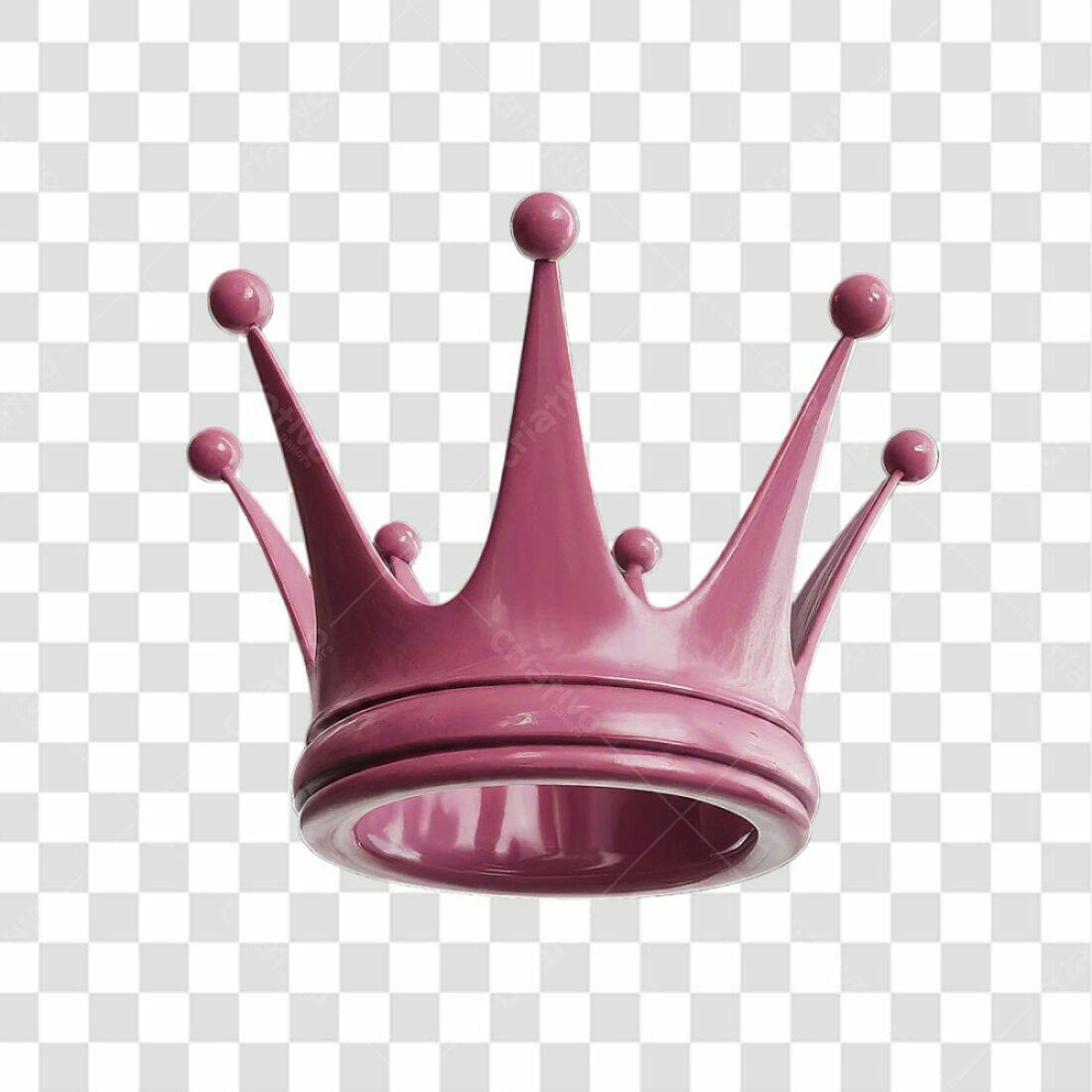 Icone Coroa Rosa PNG com fundo transparente